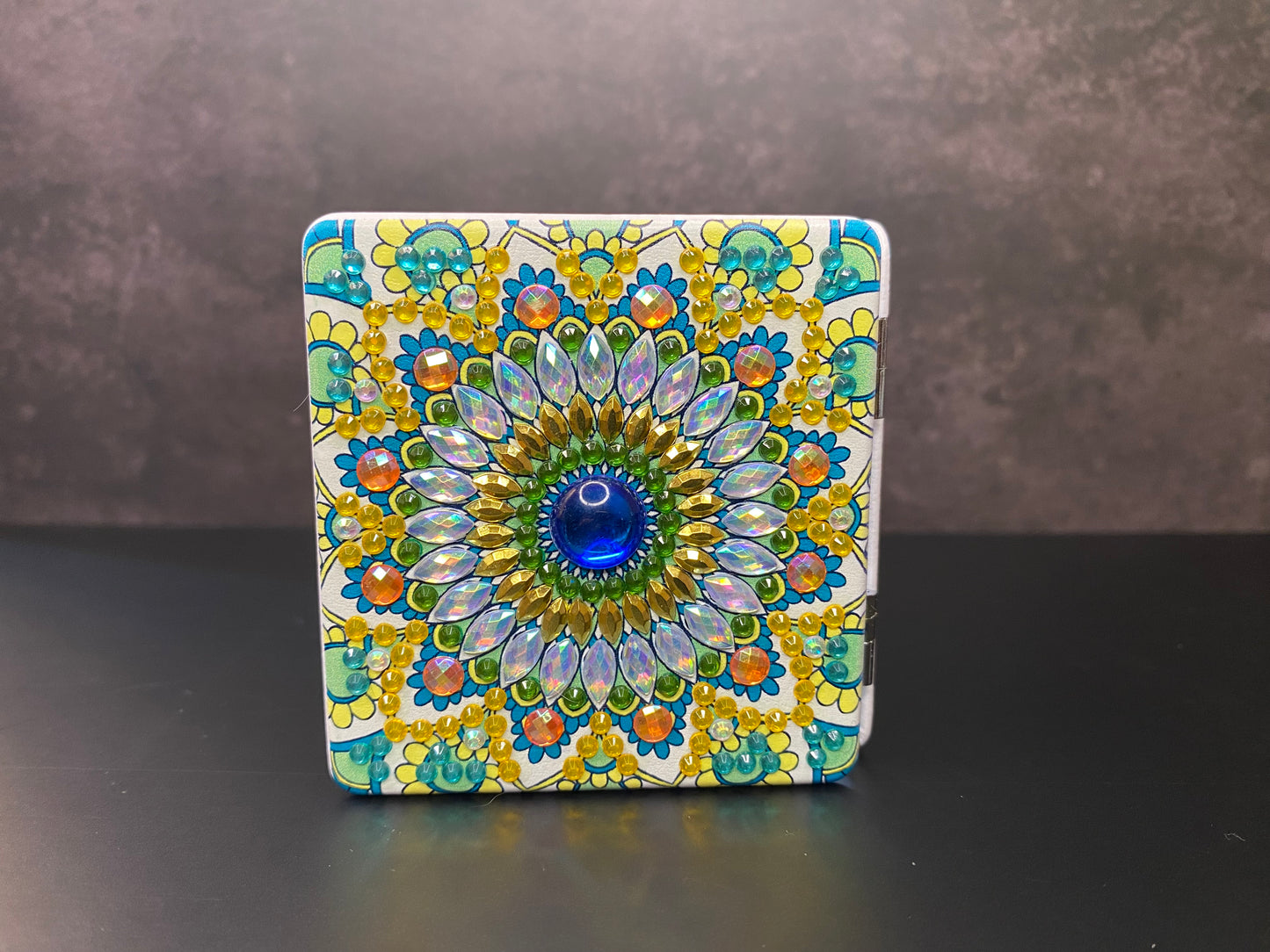 Rhinestone Square Pocket Mirror