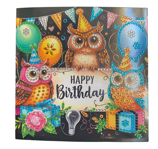 Birthday - Party Hat Owls