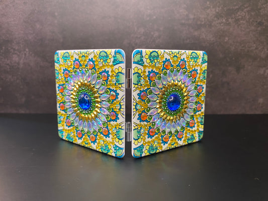 Rhinestone Square Pocket Mirror