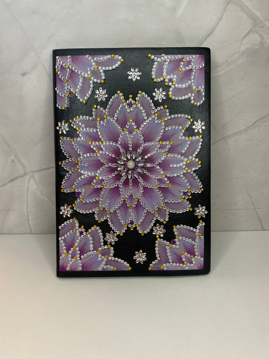 Faux Leather Notebook - Pink Lotus