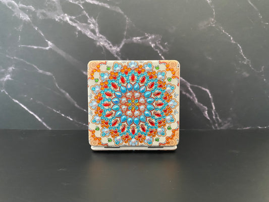 Rhinestone Square Pocket Mirror
