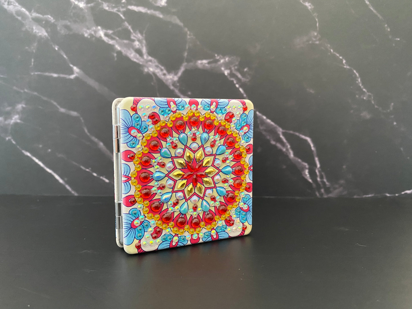 Rhinestone Square Pocket Mirror