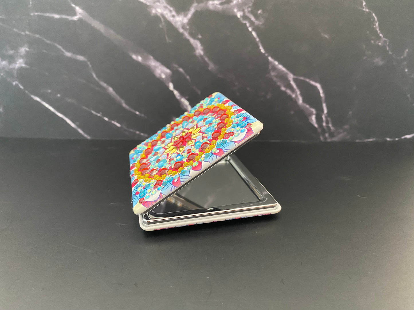 Rhinestone Square Pocket Mirror